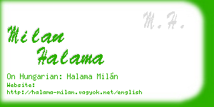 milan halama business card